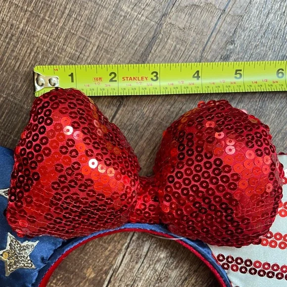 ⚡️2/$55~Disney Parks Stars & Stripes Americana Mouse Ears Headband NWT - Picture 11 of 11